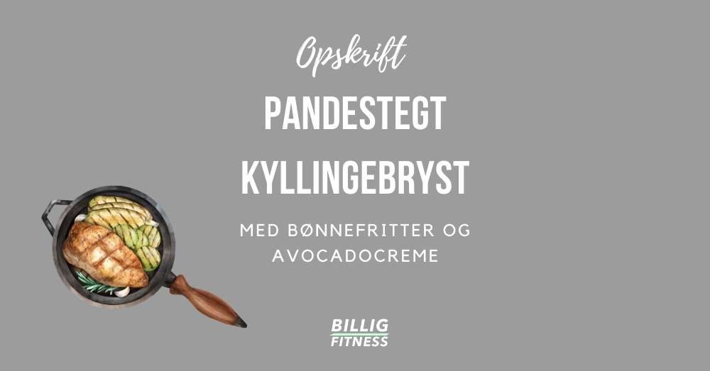 Pandestegt kyllingebryst med bønnefritter og avocadocreme