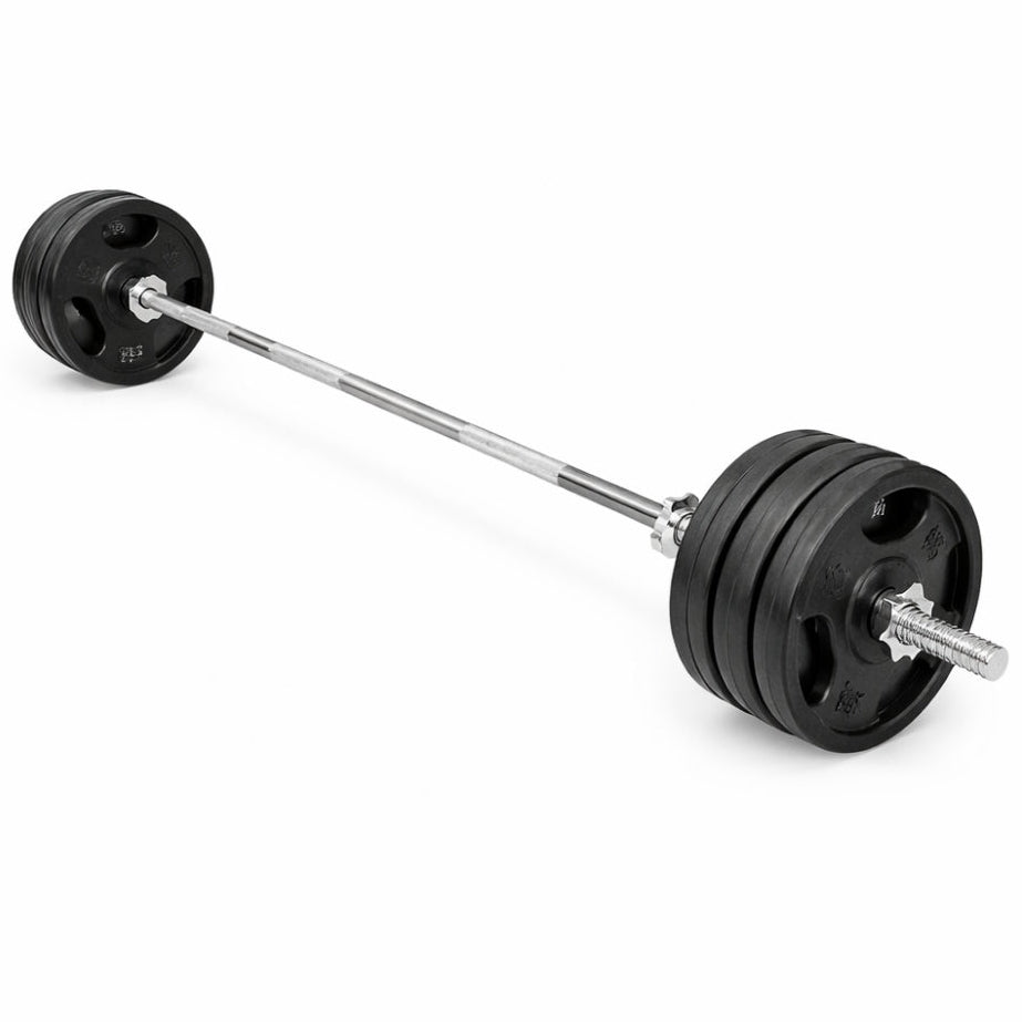 170 cm vægtstang stjerneluk + 60 kilo vægtskiver med greb