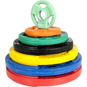 Vægtskive 50 mm gummi med greb 25 kg