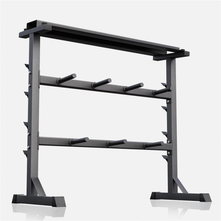 Vægtskive, vægtstang og håndvægte holder (Sort)