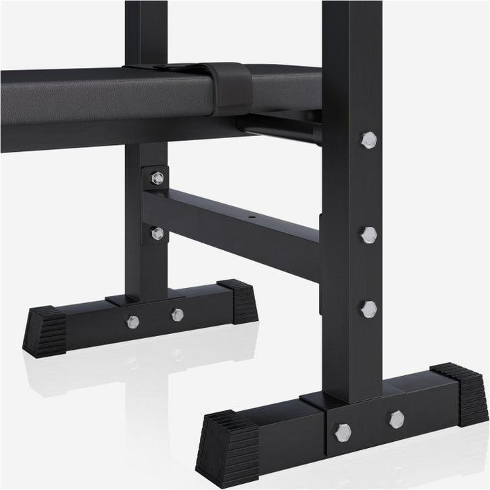 Træningsbænk med bænkpres stativ (sort) (Gorilla)