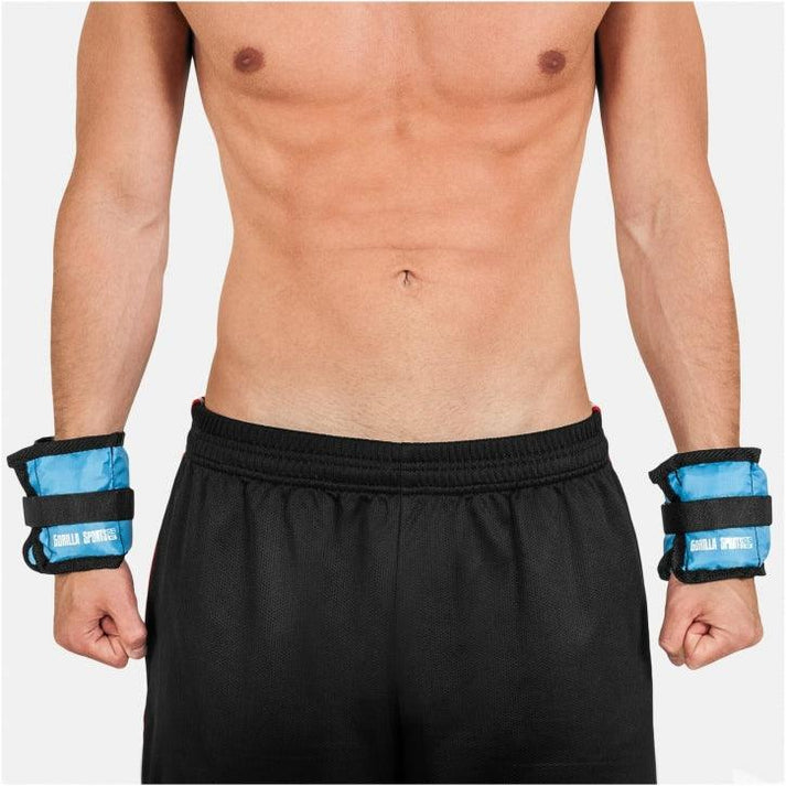 Ankel/håndledsvægte 1 kg ( 2x 0,5 kg) vægtmanchet (Blå)