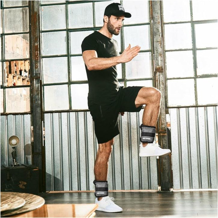 Ankel/håndledsvægte 2 kg (2x1 kg) vægtmanchet (Grå)