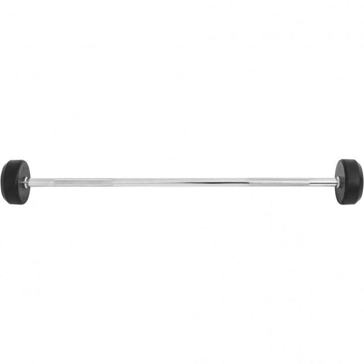 Fast vægtstang i støbejern med gummibelægning 12,5 kg