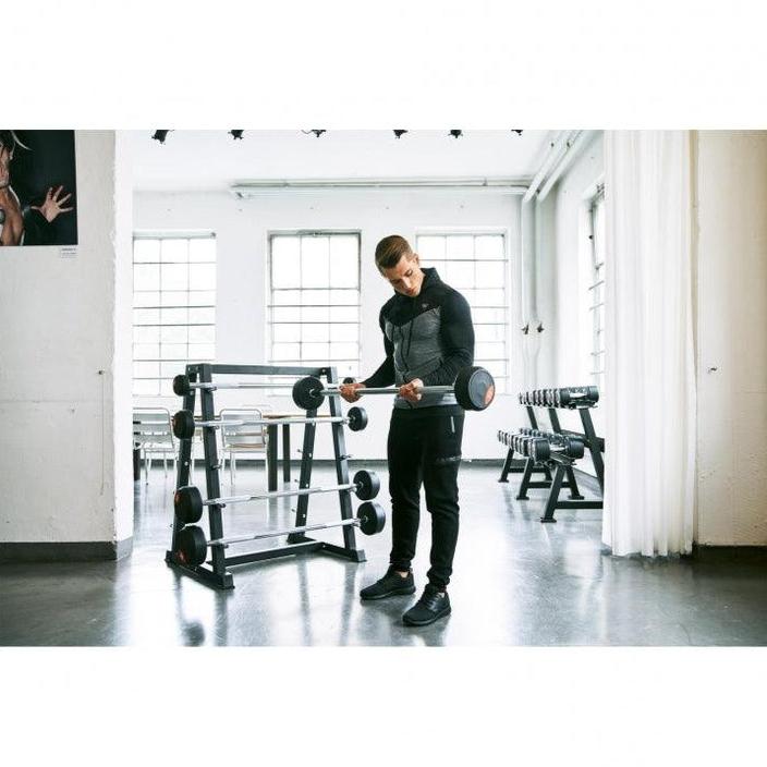 Fast vægtstang i støbejern med gummibelægning 12,5 kg