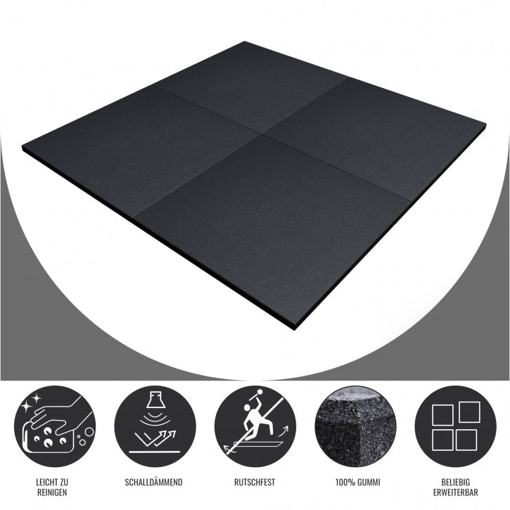 Fitness gulv (50 x 50 x 2 cm) sæt med 4 stk