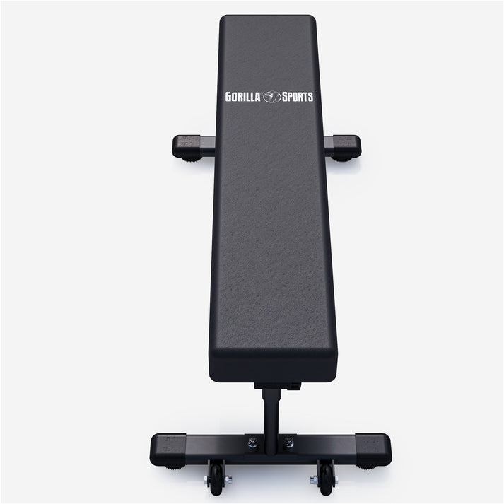 Træningsbænk Flad - sammenklappelig med hjul