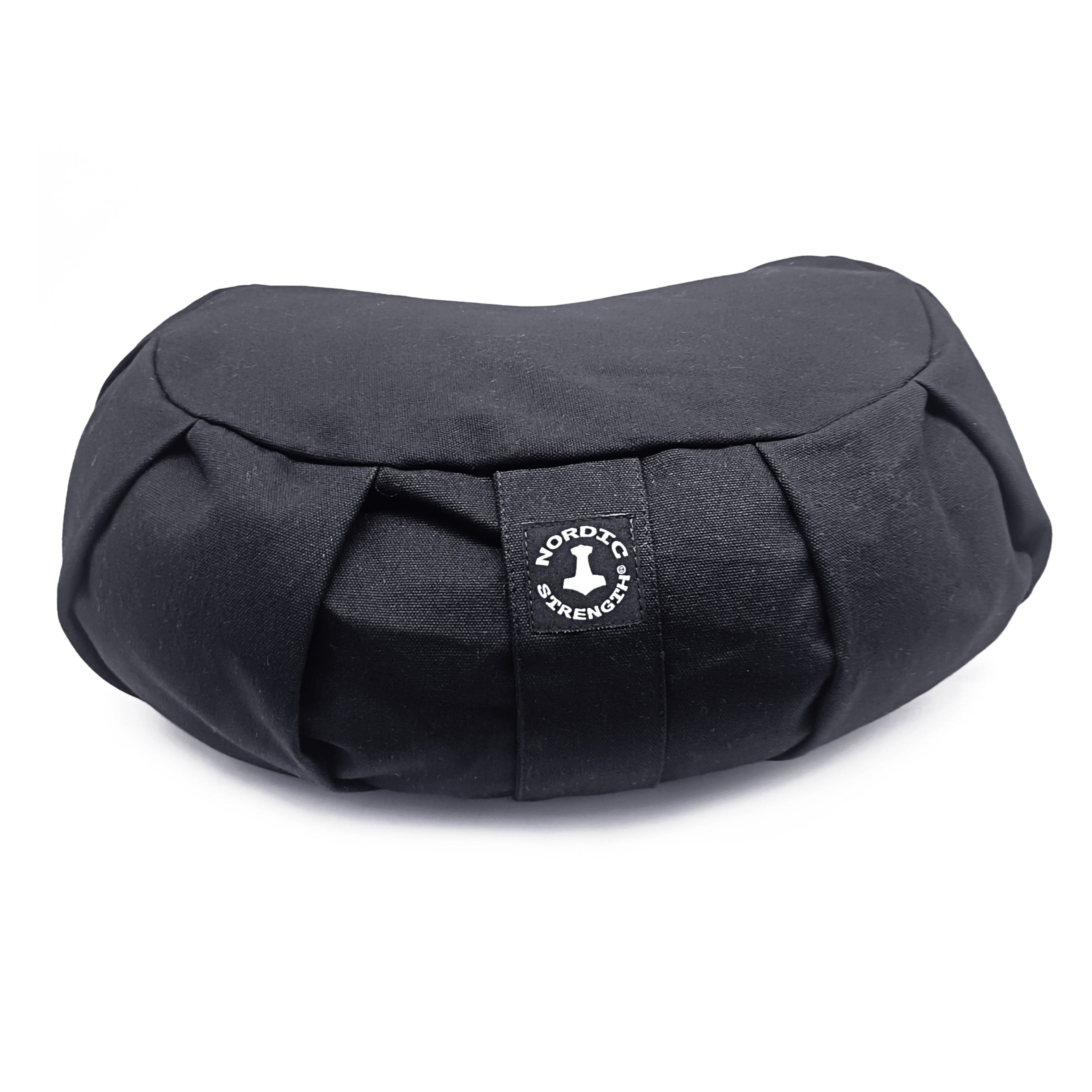 Meditationspude halvmåne (sort) - Nordic Strength