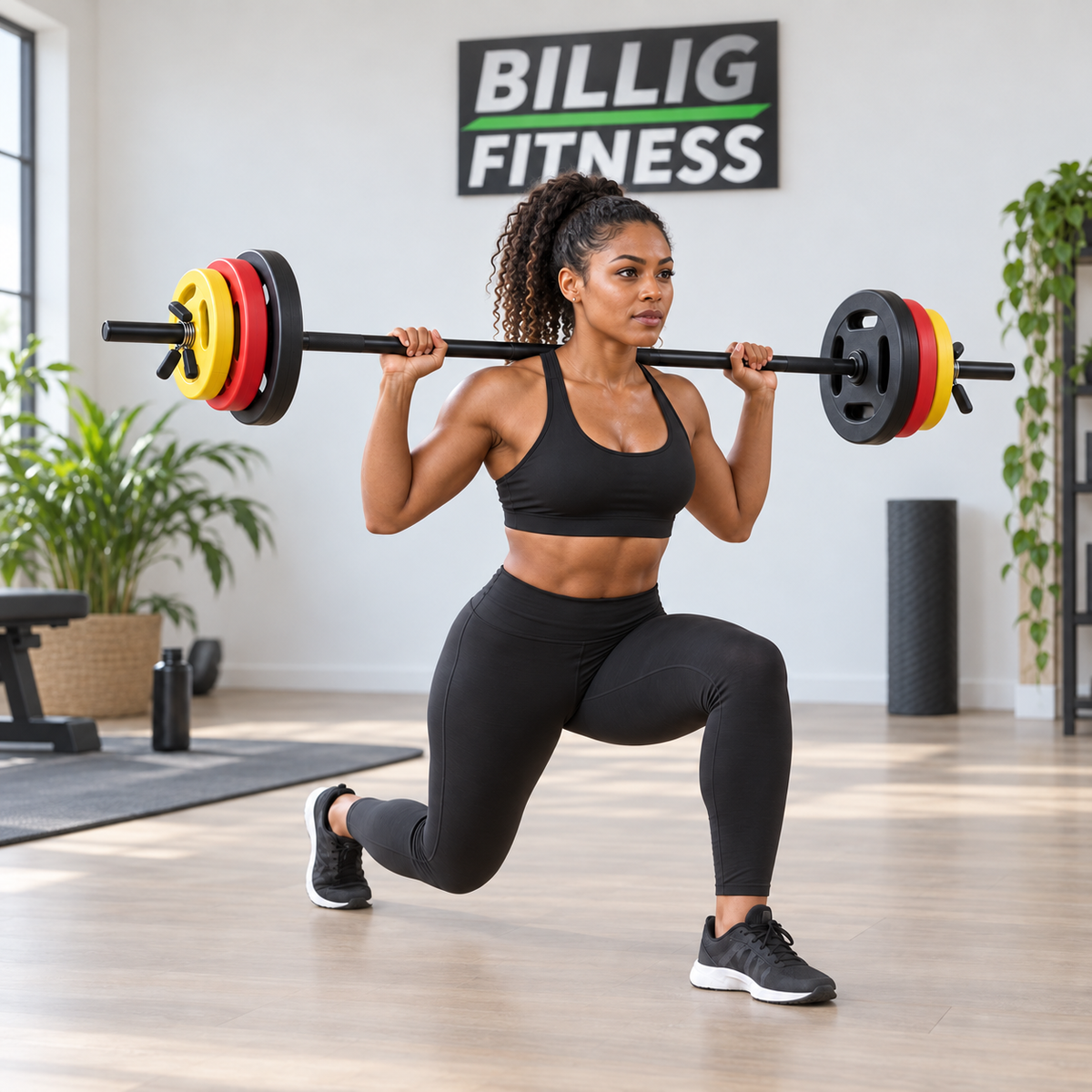 Aerobic vægtstangssæt (20 kg) (Billig-fitness pakkespris)