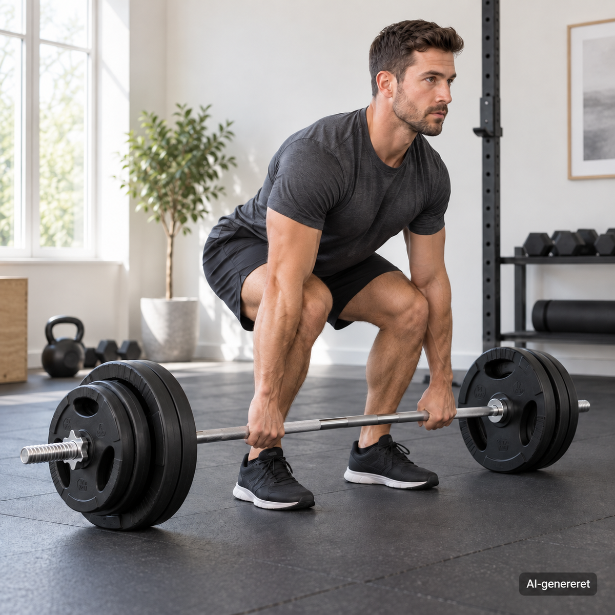 Vægtstangssæt 170 cm med 60 kg vægtskiver – 30 mm