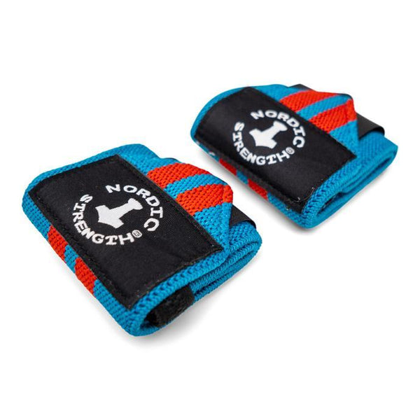 Håndledsstøtte blå/rød (bomuld/elastan)