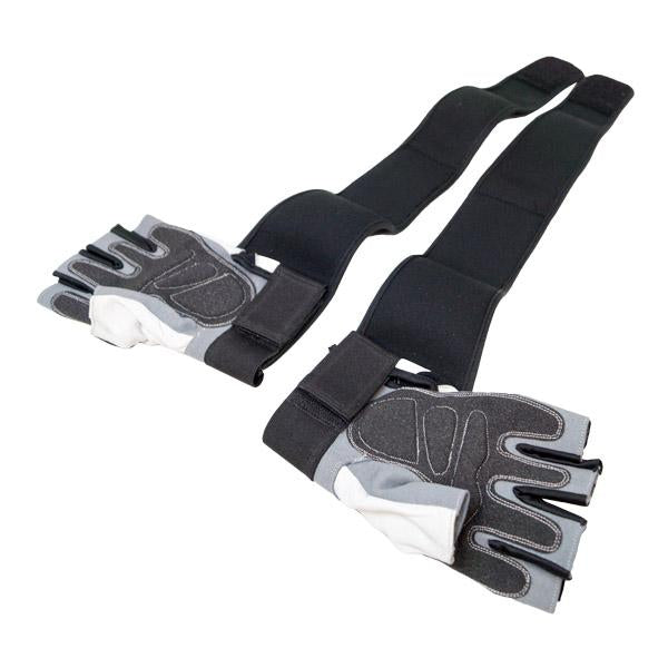 Træningshandsker med håndledsstøtte i sort/hvid fra Nordic Strength