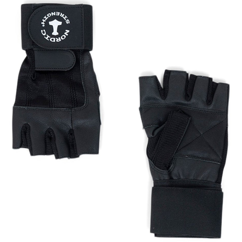 Træningshandsker med dobbelt luk i sort fra Nordic Strength