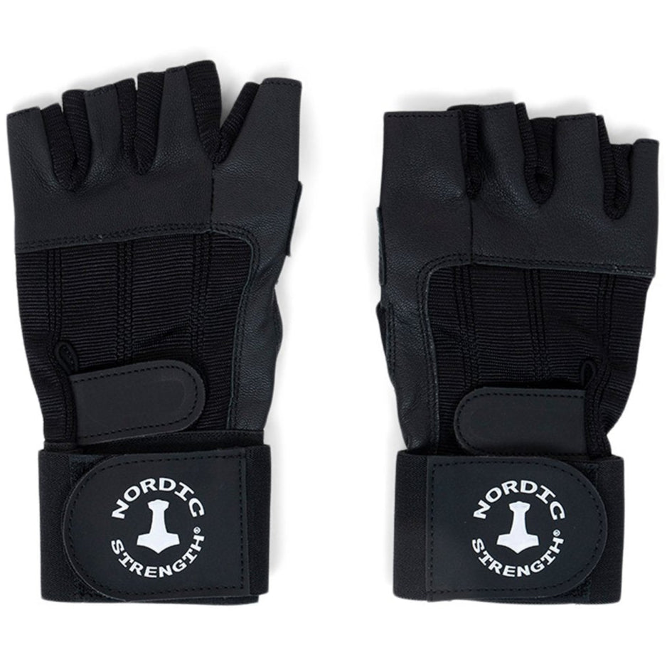 Træningshandsker med dobbelt luk i sort fra Nordic Strength