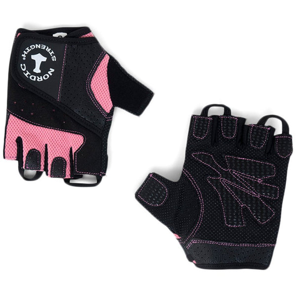 Træningshandsker gummibelagt i pink Nordic Strength (XL)