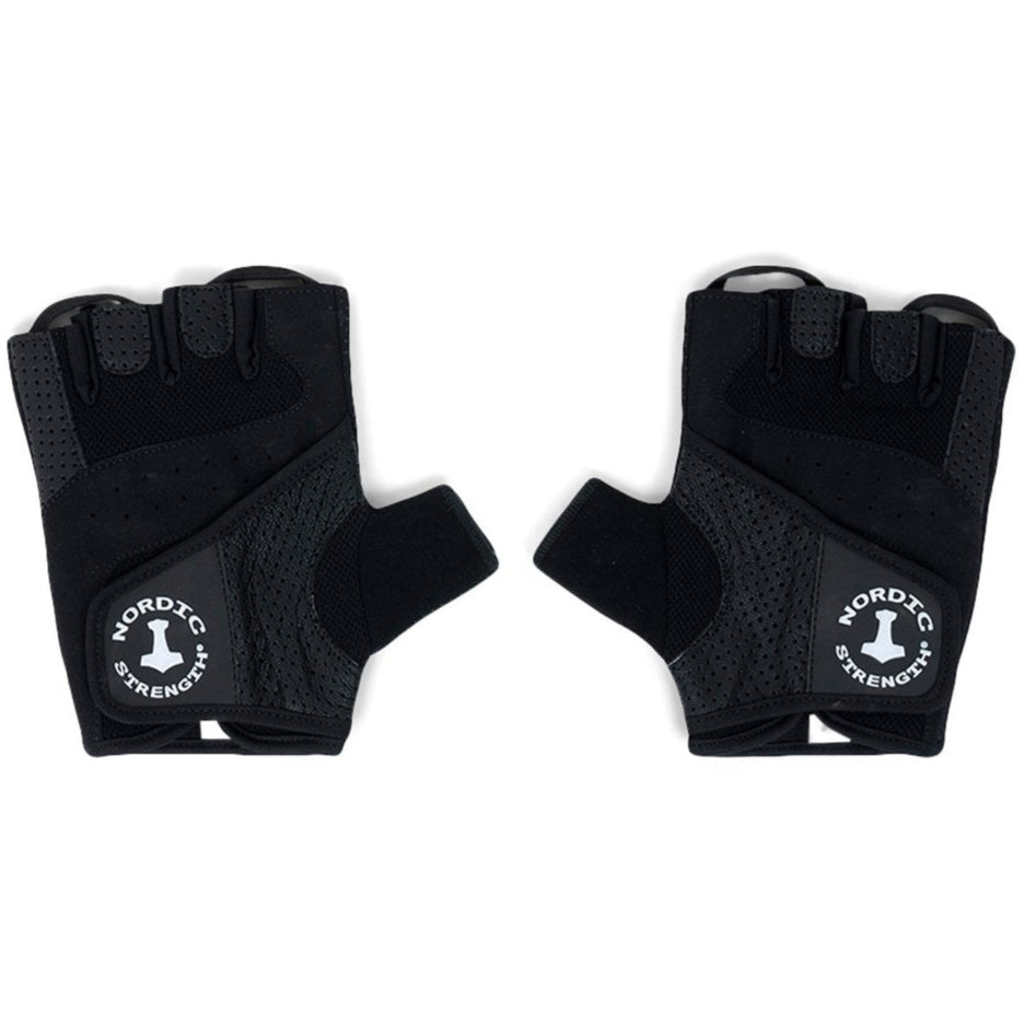 Træningshandsker med nubret håndflade i sort fra Nordic Strength
