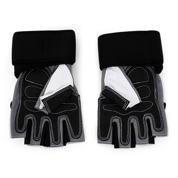 Træningshandsker med håndledsstøtte i sort/hvid fra Nordic Strength