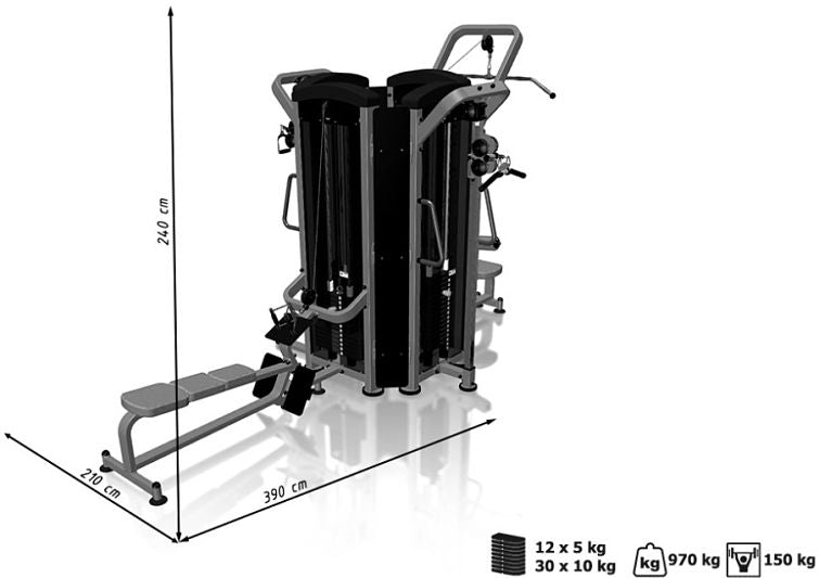 Multi Trækstation til Fitnesscenter (Skaffevare)