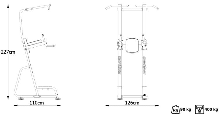 Professionel Dips og Mavetræningsstativ