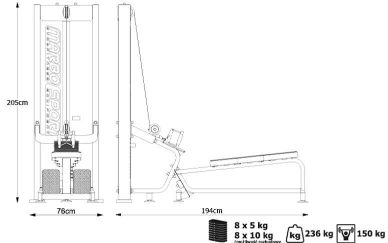 Seated Cable Row Rygmaskine (Skaffevare)