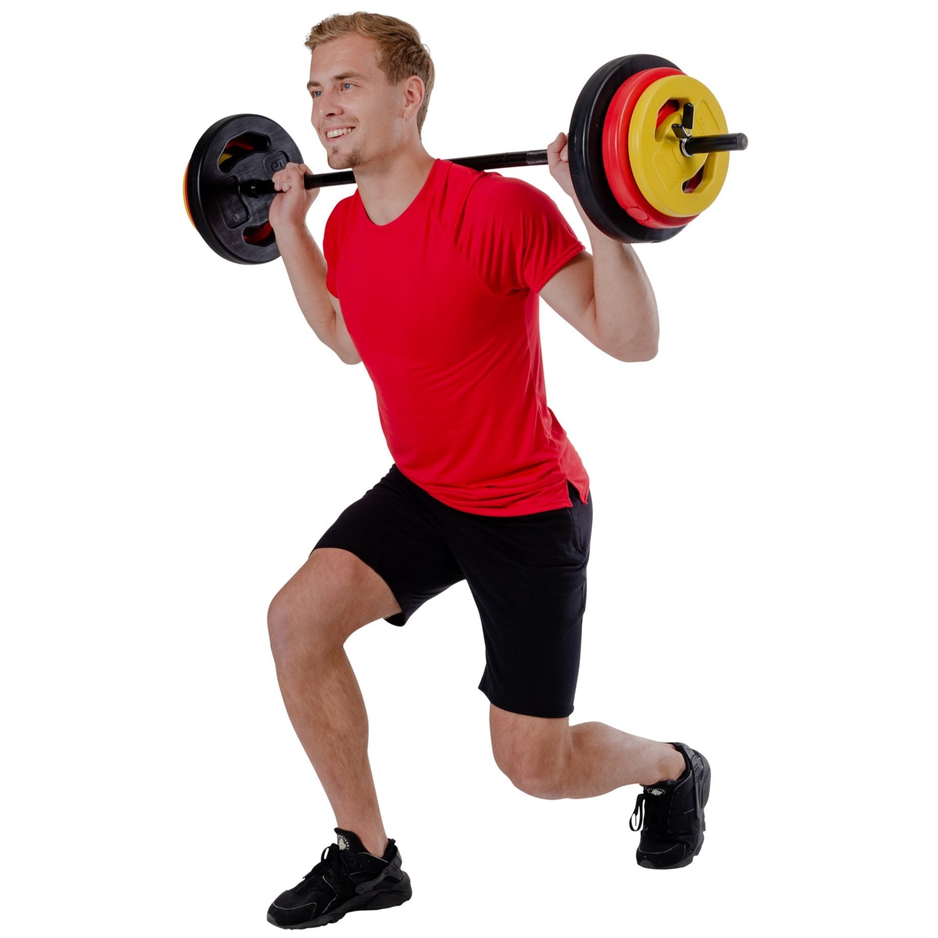 Billigt aerobic vægtstang sæt (20 kg) (farvet)