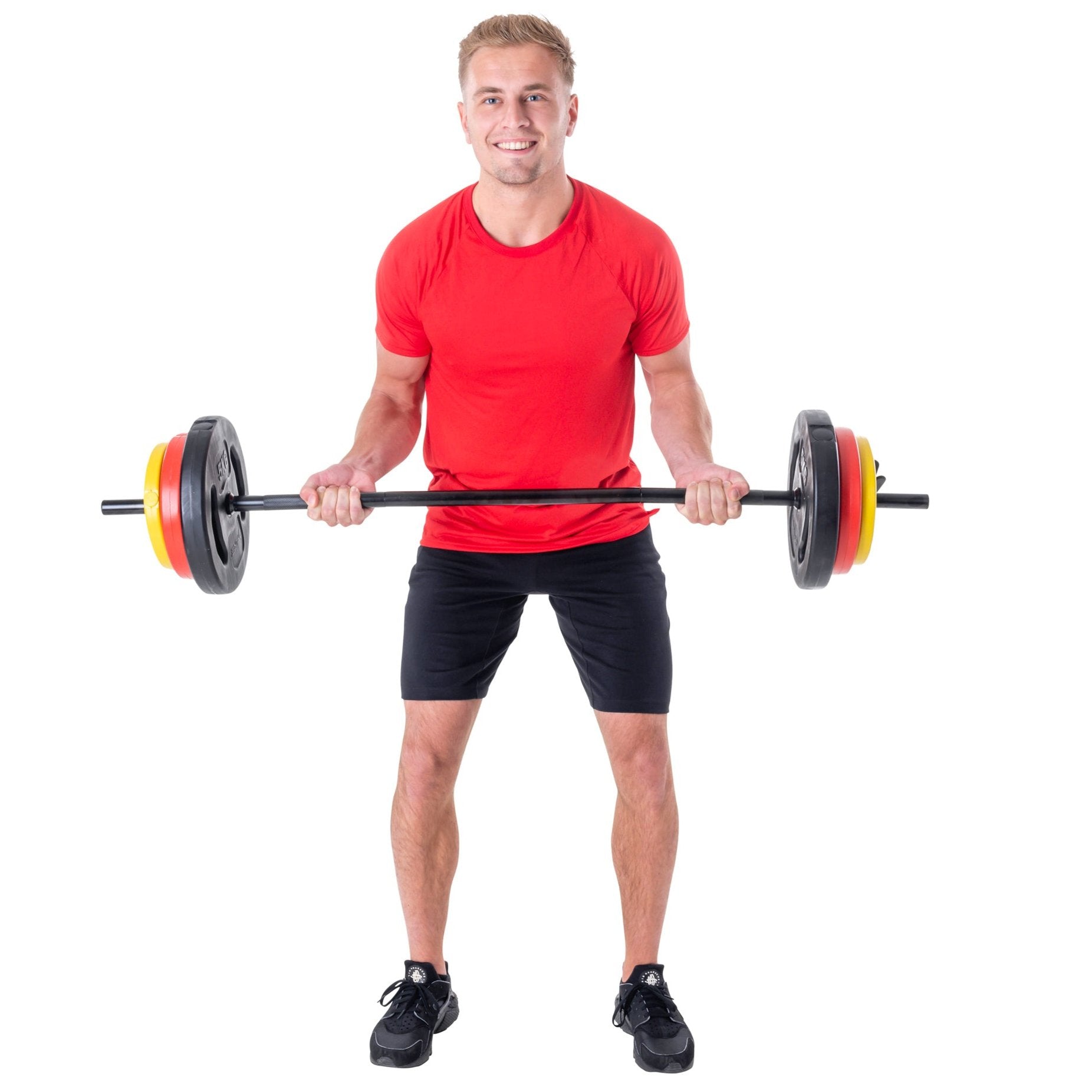 Billigt aerobic vægtstang sæt (20 kg) (farvet)