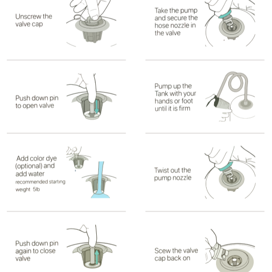 Water weight bag 20 kg (Powerbag vand)