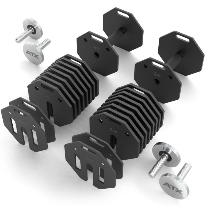 ATX® OCTA Håndvægte Sæt – 2 x 24 kg | Justerbare Håndvægte