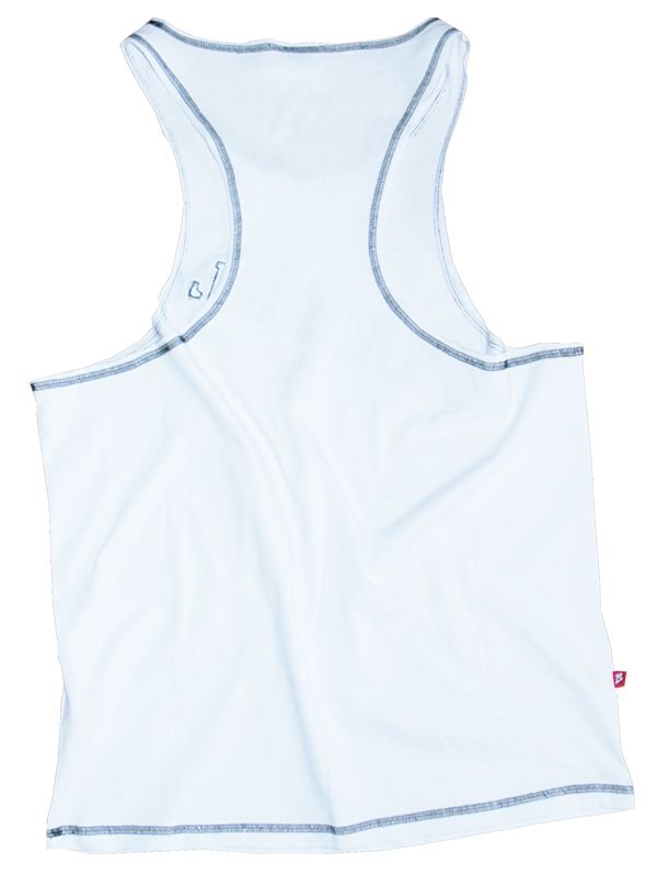 Brachial Tank Top "Cool" Hvid/Sort (4XL)