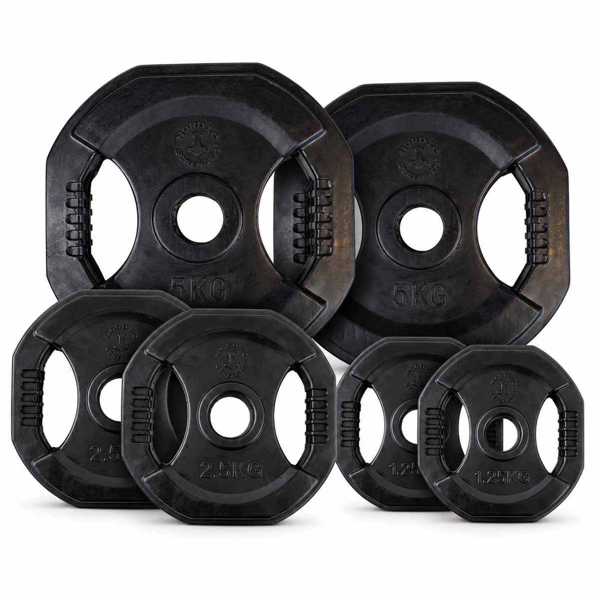 Sort pump-skivesæt 17,5 kg | Nordic Strength