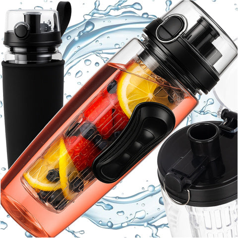 Vandflaske med frugtsigte – 1 L / 1000 ml