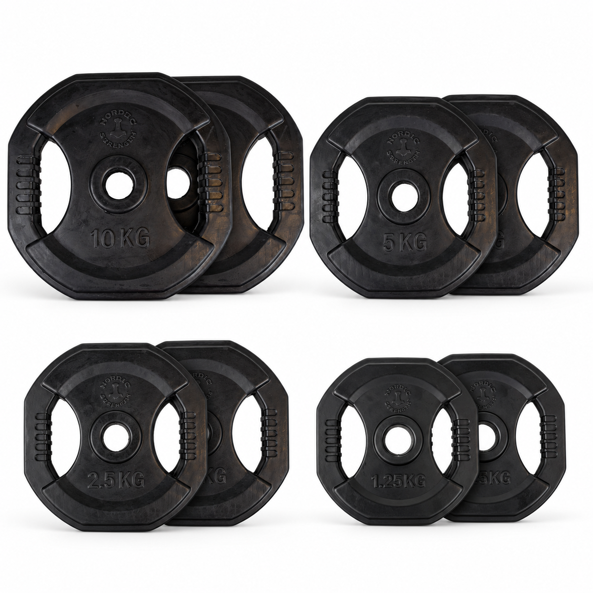 Sort pump-skivesæt 37,5 kg | Nordic Strength