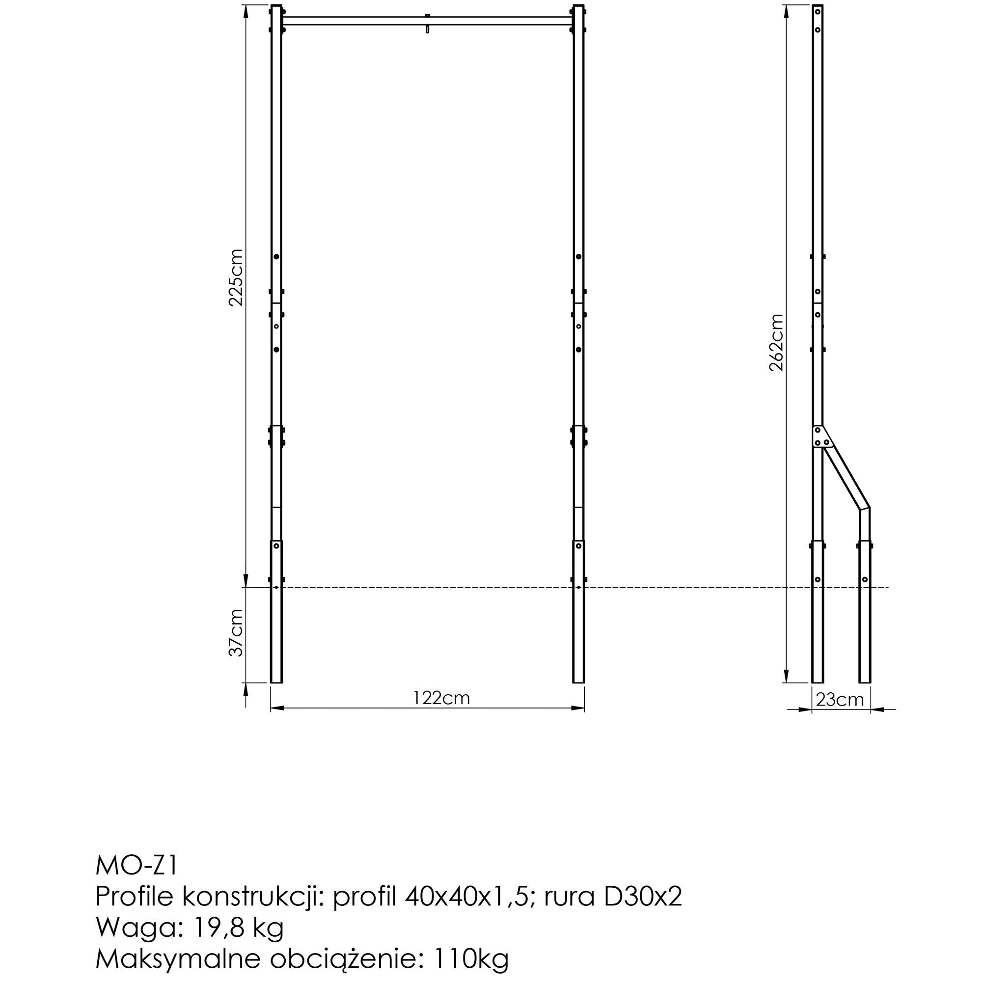 Pull-up bar med boksepudeholder