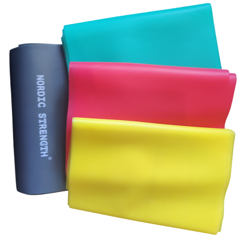 Trænings elastikbånd 2,5 meter pakketilbud (4 pack)