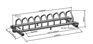 Vægtskiveholder med hjul (sort)