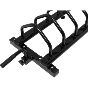 Vægtskiveholder med hjul (sort)