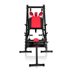 2 i 1 Benpres og hack squat maskine