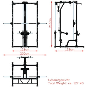 Multistation med trækstation og pull-up (skaffevare 14 dg levering)