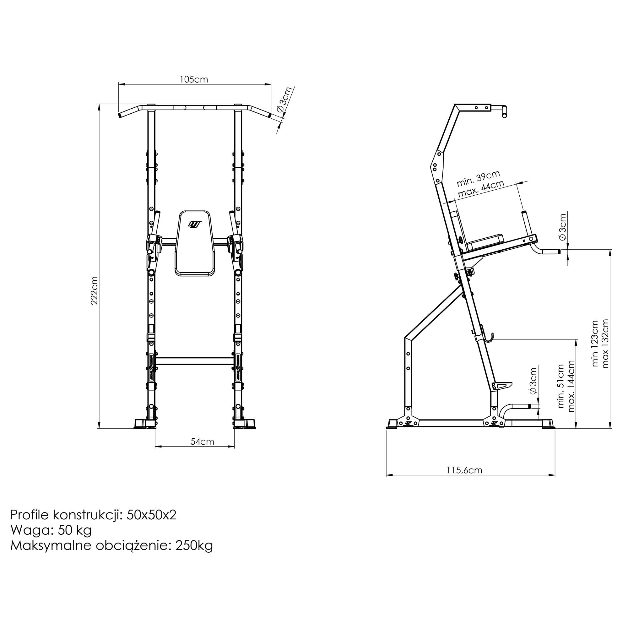 Semi Pro chin up / pull up / dip multistation
