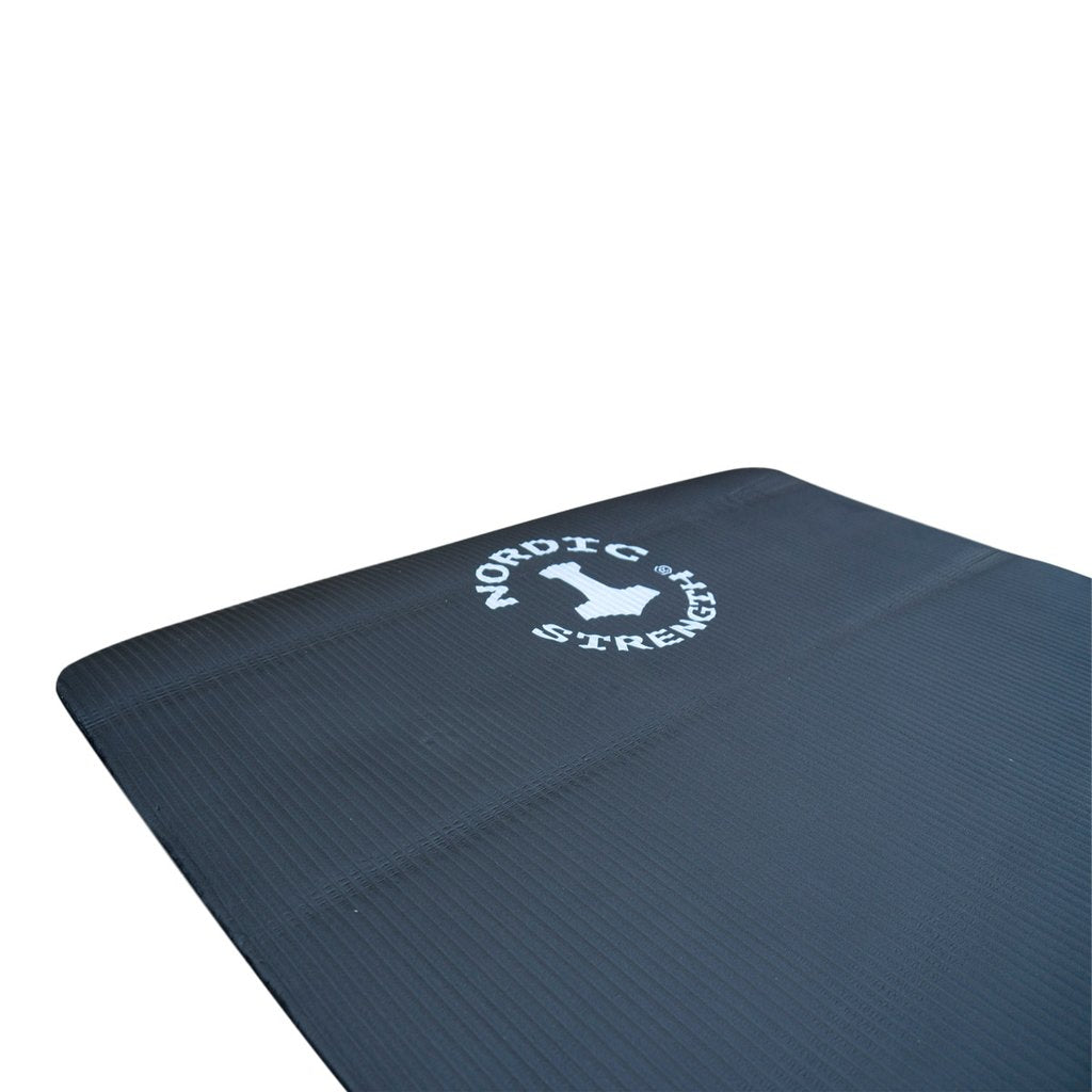 XL træningsmåtte + bærestrop Sort (190 x 100 x 1,5 cm)