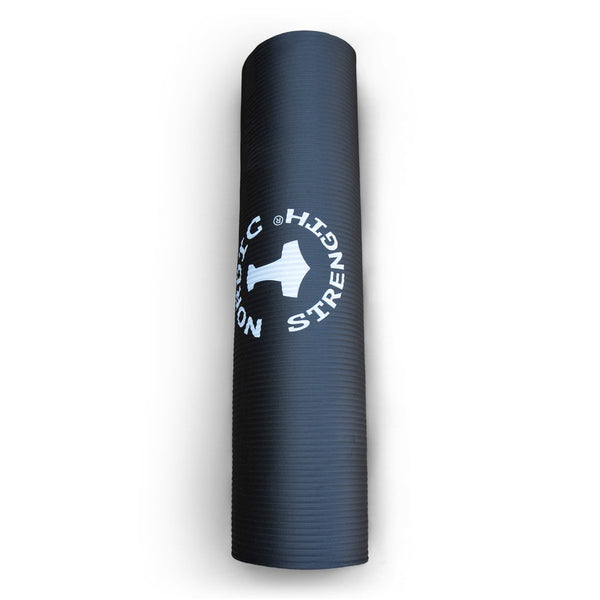 XL træningsmåtte + bærestrop Sort (190 x 100 x 1,5 cm)