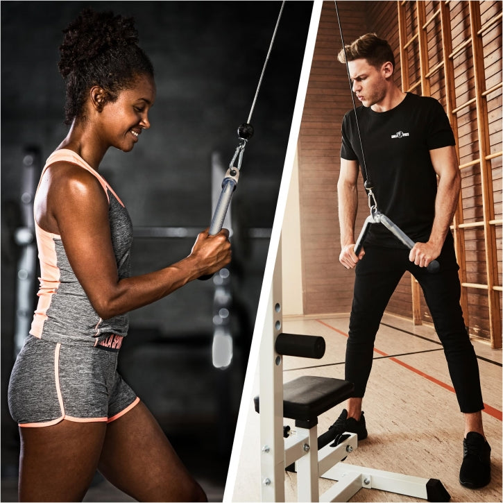 Triceps-V-greb med gummiender