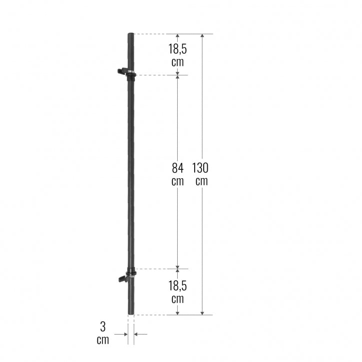 Pump Aerobic vægtstang (sort) 130 cm