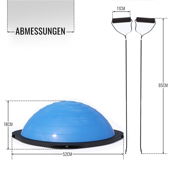 Halv bold til balancetræning (blå)