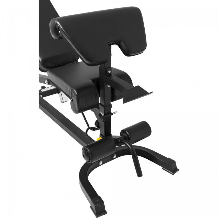 Justerbar skråbænk inkl. bentræner og curlpult