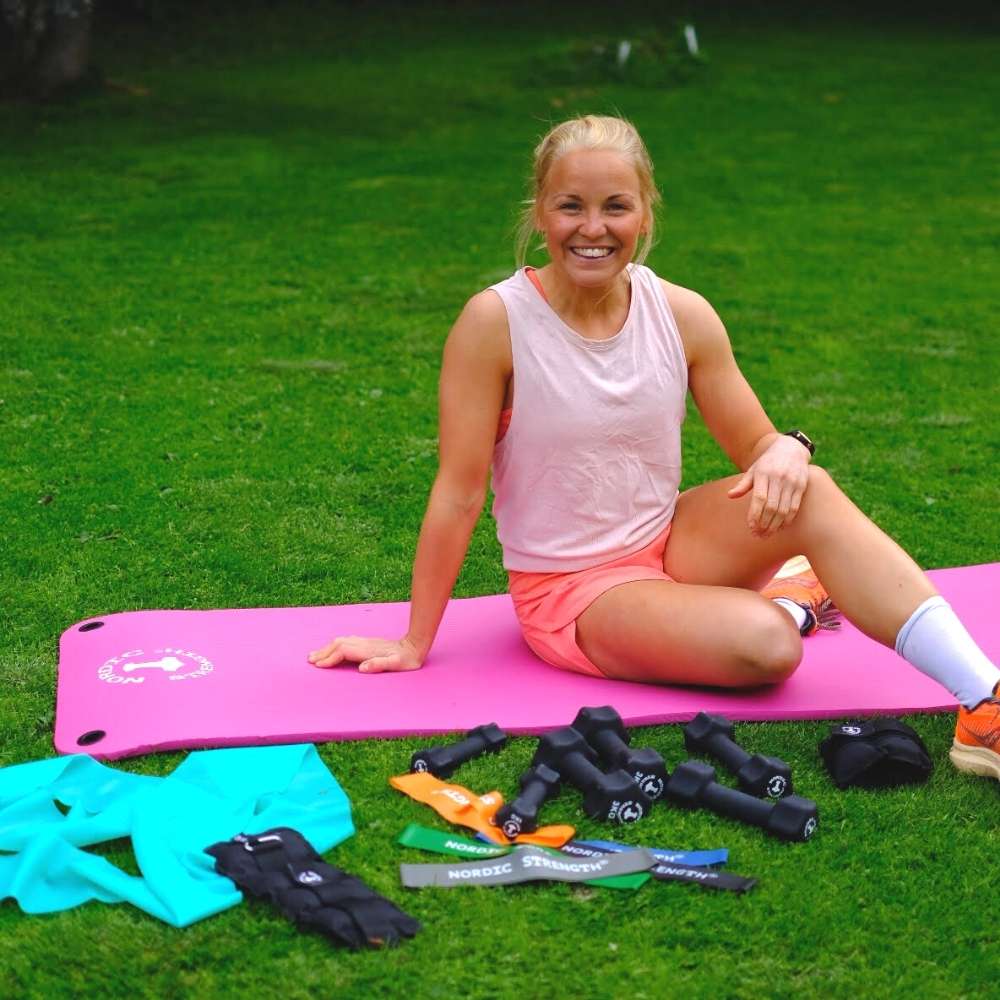 Træningsmåtte - Pink og tyk - Nordic Strength