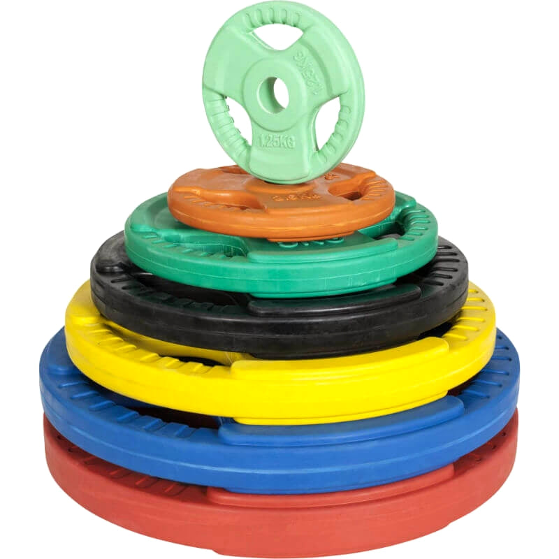 Gummi vægtskive med greb 5 kg (30 mm)