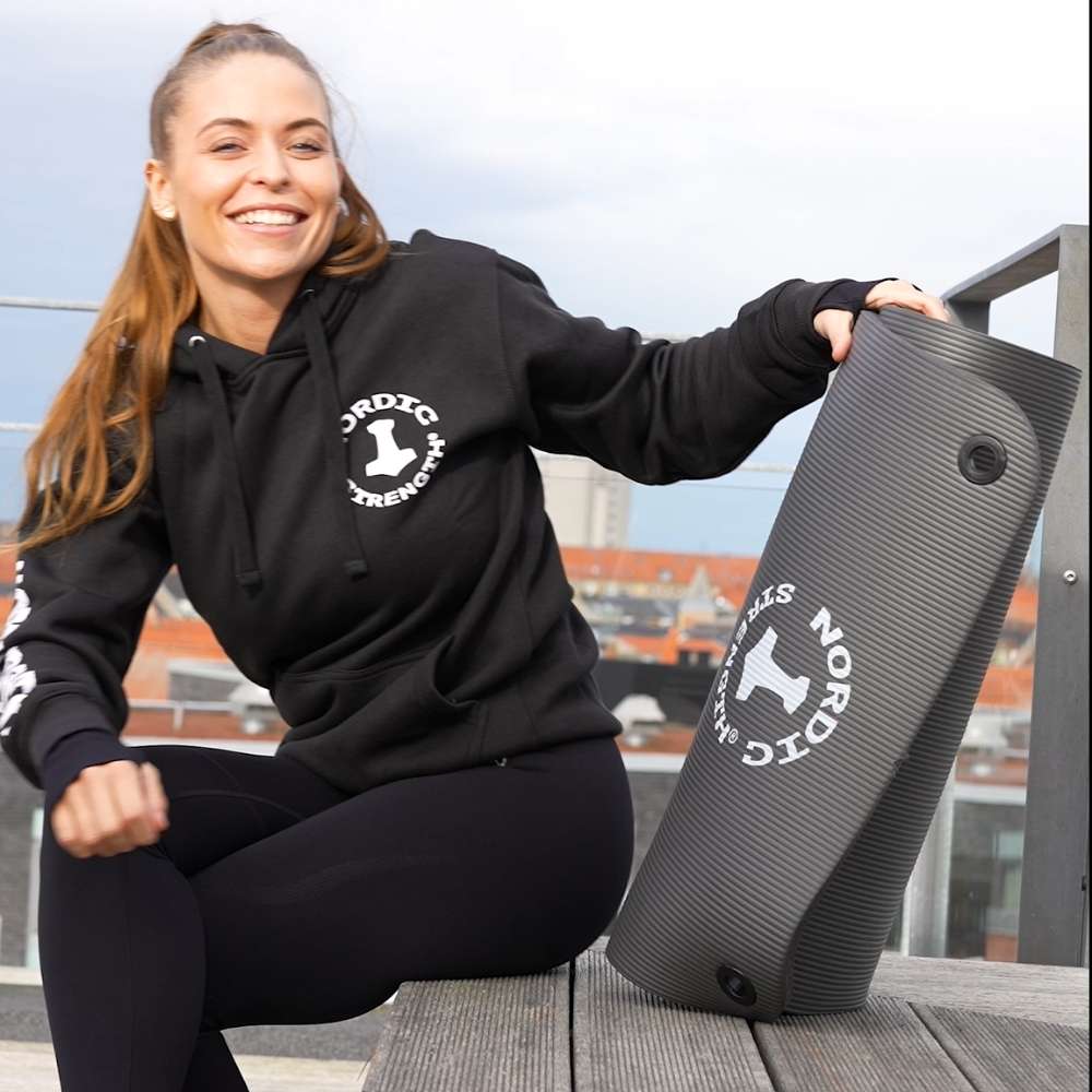 Træningsmåtte - Sort og tyk - Nordic Strength