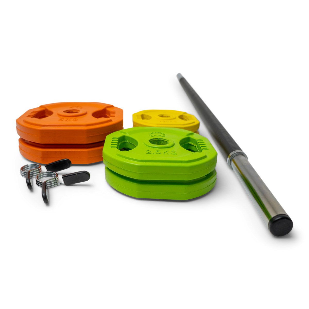 Aerobic vægtstang sæt 20 kg (Farvet) - Nordic Strength