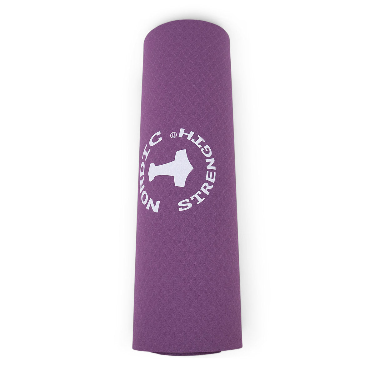 TPE Yogamåtte 10mm - Sort/lilla + bærestrop